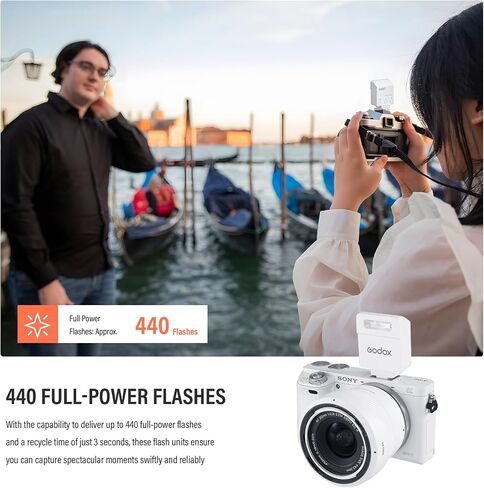Godox iM22 Camera Flash Mini Flash with 470mAh Battery 440 Full-Power Flash 5 Levels for Sony zve10,zv1 etc, Canon, Nikon,Fuji, Olympus Cameras in Saudi Arabia