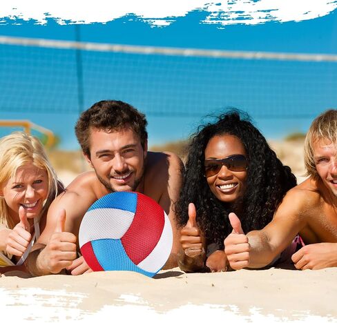 كرة طائرة Threan مقاس 8.5 بوصة مقاومة للماء مع تقنية Sure Grip Technology Water Beach Pool Volleyball للأطفال والمراهقين والبالغين لعبة حمام السباحة في الهواء الطلق وداخل المنزل in Kuwait