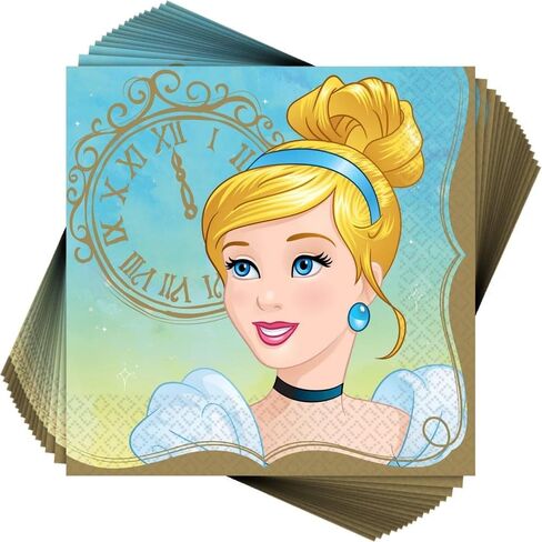 Disney Princess Jasmine Luncheon Napkins, 6.5" (16-pack) - Soft & Durable Party Essential, Perfect for Aladdin-themed Celebrations in Saudi Arabia