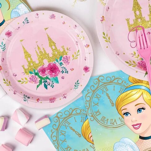Disney Princess Jasmine Luncheon Napkins, 6.5" (16-pack) - Soft & Durable Party Essential, Perfect for Aladdin-themed Celebrations in Saudi Arabia