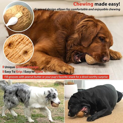 2-Pack Tough Dog Toys for Aggressive Chewers Pine Wood and Nylon Dog Toys for Large Dogs Real Bacon Indestructible Dog Toys to Keep Them Busy in Saudi Arabia