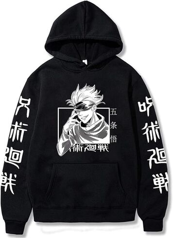 ACEFAST INC Cool Satoru Gojo Itadori Yuji Nobara Unisex Tops Harajuku Anime Unisex Hoodie Pullovers in Saudi Arabia