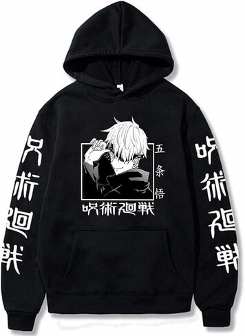 ACEFAST INC Cool Satoru Gojo Itadori Yuji Nobara Unisex Tops Harajuku Anime Unisex Hoodie Pullovers in Saudi Arabia