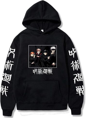 ACEFAST INC Cool Satoru Gojo Itadori Yuji Nobara Unisex Tops Harajuku Anime Unisex Hoodie Pullovers in Saudi Arabia