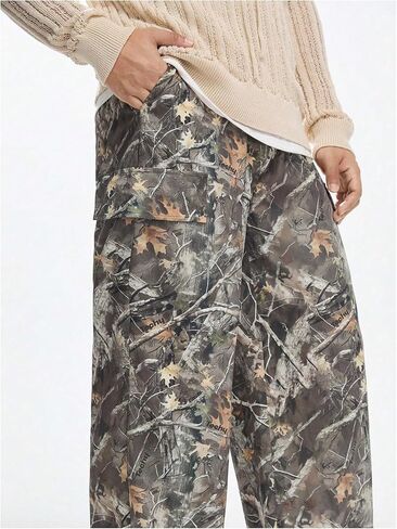 Boy's Graphic Camo Baggy Pants Wide Leg Elastic Waist Long Trousers Vintage Streetwear in Saudi Arabia