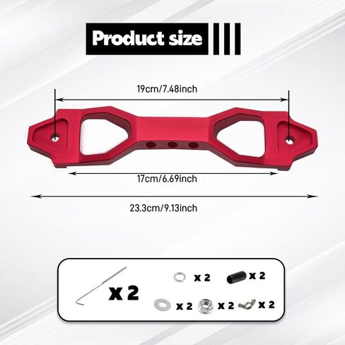 Heavy Duty Battery Hold Down Sets, Battery Bracket Mount, Billet Aluminum Battery Tie Down Bracket with Stainless Steel J bolts, Car Accessories Battery Hold Down Bracket for Vehicles (Black) in Saudi Arabia
