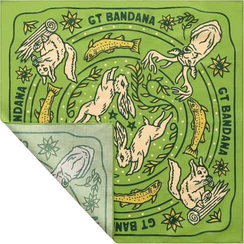 22"x22" Forest Animal Cotton Bandana Multi-Purpose Headbands in Kuwait