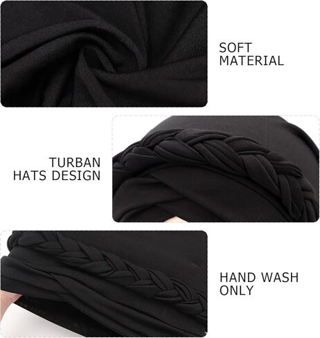 African Women Turban Caps Pre-Tied Twisted Turbans Head Scarf for Women Hair Wraps Cover Beanie Cancer Chemo Headwear in Saudi Arabia