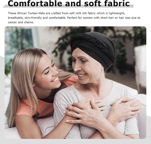 African Women Turban Caps Pre-Tied Twisted Turbans Head Scarf for Women Hair Wraps Cover Beanie Cancer Chemo Headwear in Saudi Arabia