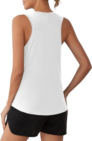 OYANUS Women's Summer Workout Tops Sleeveless Racerback Athletic Tank Top High Neck Loose Fit Running Gym Yoga Shirts in Saudi Arabia