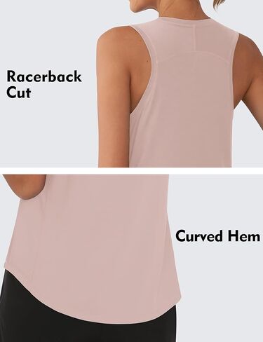 OYANUS Women's Summer Workout Tops Sleeveless Racerback Athletic Tank Top High Neck Loose Fit Running Gym Yoga Shirts in Kuwait