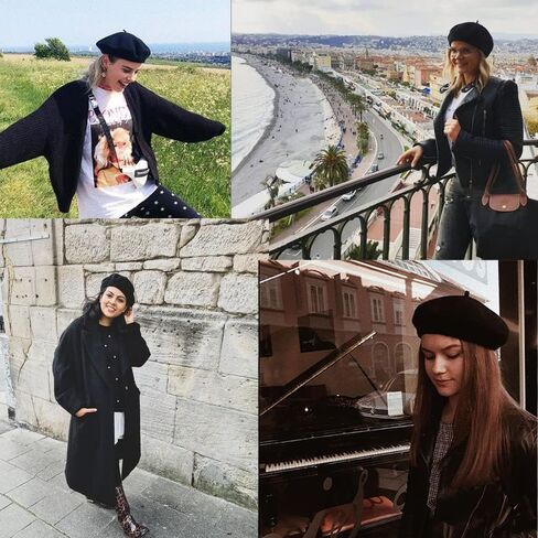 12 Pieces Berets for Women, Wool French Beret Hats for Women Costumes Artist Painter Caps Solid Color Style in Saudi Arabia
