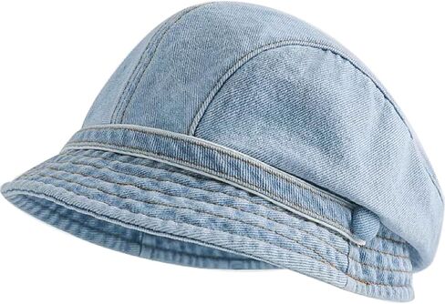 Beret Hats Denim Newsboy Cap Retro Artist Hat for Women Men in Kuwait