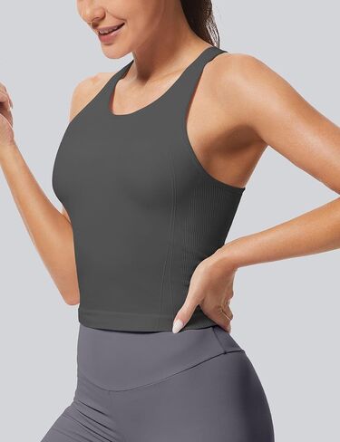 قمم دبابات Mathcat تجريب للنساء Racerback Basic Runks Tops Muscle Athletic Tops مع بنيت في حمالة صدرية in Kuwait