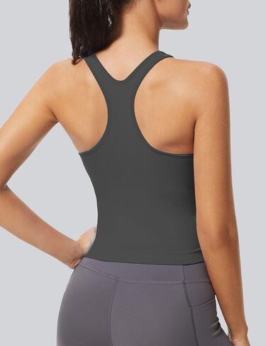 قمم دبابات Mathcat تجريب للنساء Racerback Basic Runks Tops Muscle Athletic Tops مع بنيت في حمالة صدرية in Kuwait