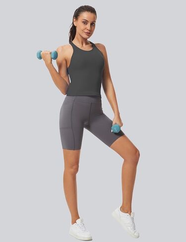قمم دبابات Mathcat تجريب للنساء Racerback Basic Runks Tops Muscle Athletic Tops مع بنيت في حمالة صدرية in Kuwait