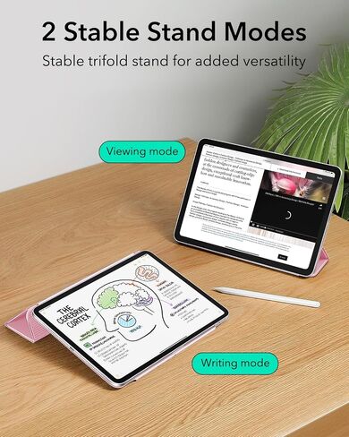 ESR لجهاز iPad Air 13 بوصة، حافظة M2(2024)، حافظة iPad Pro 12.9 (2022/2021، الجيل السادس/الخامس)، مرفق مغناطيسي قوي، حافظة رفيعة قابلة للطي، تدعم قلم رصاص Pro وقلم رصاص (USB-C)، سلسلة ارتداد، أسود in Kuwait