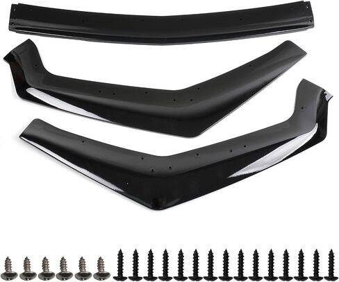 ZXMOTO Front Bumper Lip Chin Spoiler ABS Front Bumper Lip Body Kit 3PCS Black Front Bumper Spoiler Splitter for 2015 2016 2017 Ford Mustang in Saudi Arabia