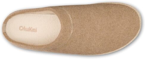 OLUKAI Hamani Hulu Men's Wool Mule Slippers, Soft & Comfortable Slippers with Premium Materials, Sheepskin Shearling & Italian Felt, All-Day Wear in Saudi Arabia