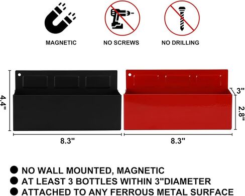 Mayouko Magnetic Aerosol Spray Can Can Can Brayer ، 8.3 "× 3" × 4.4 "، حامل زجاجة صندوق الأدوات المغناطيسي ، رف تخزين صندوق أدوات للصدر ، المرآب ، مساحة العمل in Kuwait