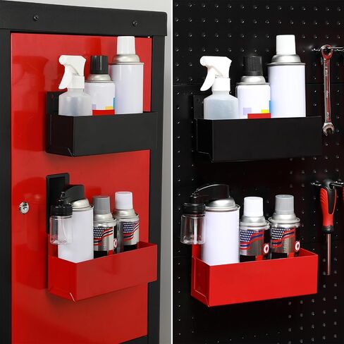 Mayouko Magnetic Aerosol Spray Can Can Can Brayer ، 8.3 "× 3" × 4.4 "، حامل زجاجة صندوق الأدوات المغناطيسي ، رف تخزين صندوق أدوات للصدر ، المرآب ، مساحة العمل in Kuwait