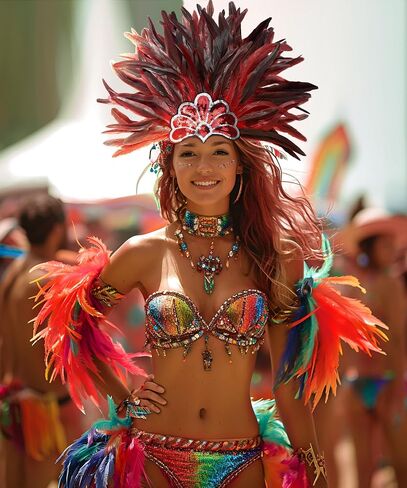 HOMELEX Women's Black Feather Headpiece Carnival Caribbean Headdress Showgirl Accessories in Kuwait