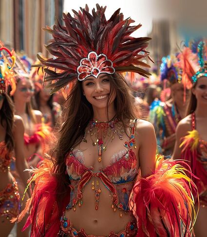 HOMELEX Women's Black Feather Headpiece Carnival Caribbean Headdress Showgirl Accessories in Kuwait