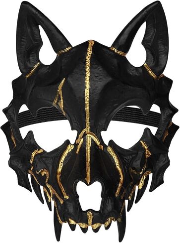 L'VOW Adult Full Face Mask Animal Skull Mask Realistic Scary Head Mask for Masquerade Halloween Party in Kuwait