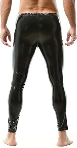 DTODWW Men's Faux Leather Pants Active Leggings Mens Tight Pants PU Long Trousers Skinny for Rock Yoga Dance in Kuwait