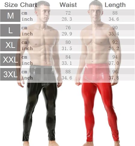 DTODWW Men's Faux Leather Pants Active Leggings Mens Tight Pants PU Long Trousers Skinny for Rock Yoga Dance in Kuwait