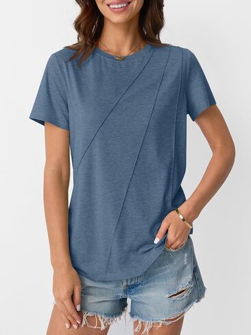Outomet Womens Summer Tops تمرين القمصان شاطئ العطلات ملابس الأعمال Tshirts الأزياء الأزياء الربيع 2025 in Kuwait