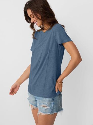 Outomet Womens Summer Tops تمرين القمصان شاطئ العطلات ملابس الأعمال Tshirts الأزياء الأزياء الربيع 2025 in Kuwait