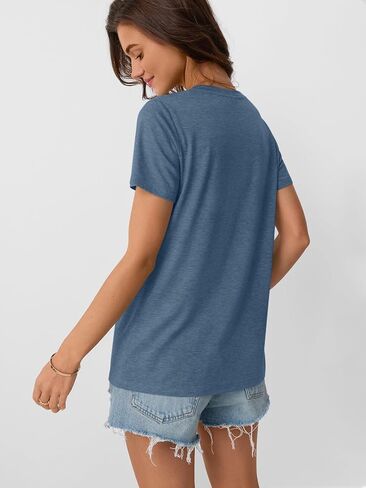 Outomet Womens Summer Tops تمرين القمصان شاطئ العطلات ملابس الأعمال Tshirts الأزياء الأزياء الربيع 2025 in Kuwait