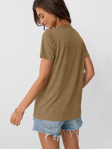 Outomet Womens Summer Tops تمرين القمصان شاطئ العطلات ملابس الأعمال Tshirts الأزياء الأزياء الربيع 2025 in Kuwait