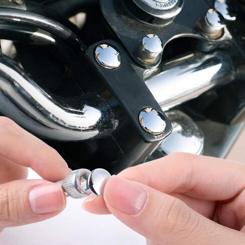 KiWAV Magazi motorcycle round bolt cap screw cover plug compatible for 8mm thread bolts (allen key M6) in Saudi Arabia
