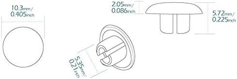 KiWAV Magazi motorcycle round bolt cap screw cover plug compatible for 8mm thread bolts (allen key M6) in Saudi Arabia
