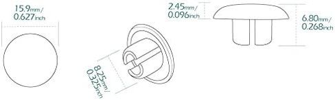 KiWAV Magazi motorcycle round bolt cap screw cover plug compatible for 8mm thread bolts (allen key M6) in Saudi Arabia