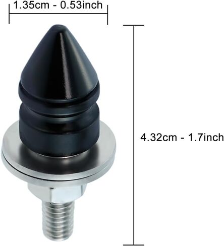 Spike License Plate Bolt Kit Aluminum Alloy Decorative Motorcycle License Plate Screw Frame Fasteners Fit Most Cars Truck Modified Vehicle Accessories 4 Pcs (Blue) in Kuwait