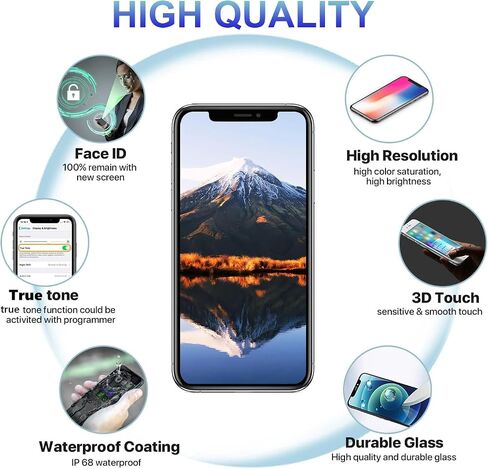 for iPhone 14 Screen Replacement 6.1 inch, Full HD 3D Touch LCD Display Digitizer Touch Screen Assembly with Repair Tools Screen Protector, Compatible with iPhone 14 （6.1 inch） in Saudi Arabia