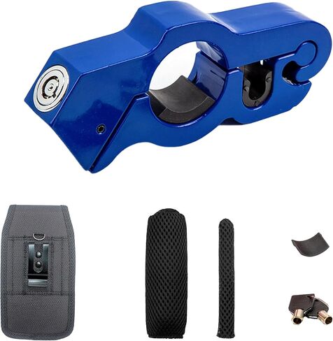 Motorcycle Lock Anti Theft, Heavy Duty Motorcycle Brake Throttle Grip Lock with Scratch Protective Sleeves, Motorcycle Accessories for Moped Dirt Bike Scooter and ATV in Saudi Arabia