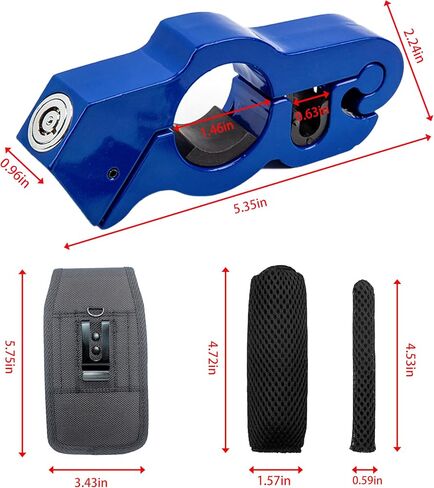 Motorcycle Lock Anti Theft, Heavy Duty Motorcycle Brake Throttle Grip Lock with Scratch Protective Sleeves, Motorcycle Accessories for Moped Dirt Bike Scooter and ATV in Saudi Arabia