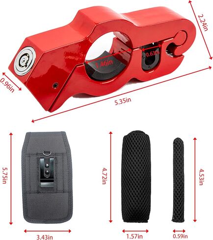 Motorcycle Lock Anti Theft, Heavy Duty Motorcycle Brake Throttle Grip Lock with Scratch Protective Sleeves, Motorcycle Accessories for Moped Dirt Bike Scooter and ATV in Saudi Arabia