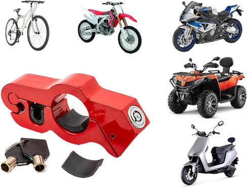 Motorcycle Lock Anti Theft, Heavy Duty Motorcycle Brake Throttle Grip Lock with Scratch Protective Sleeves, Motorcycle Accessories for Moped Dirt Bike Scooter and ATV in Saudi Arabia