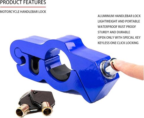 Motorcycle Lock Anti Theft, Heavy Duty Motorcycle Brake Throttle Grip Lock with Scratch Protective Sleeves, Motorcycle Accessories for Moped Dirt Bike Scooter and ATV in Saudi Arabia