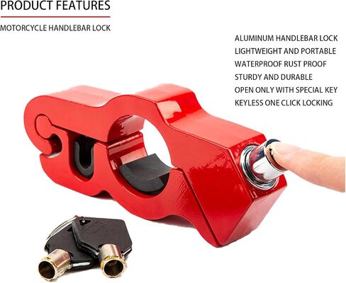 Motorcycle Lock Anti Theft, Heavy Duty Motorcycle Brake Throttle Grip Lock with Scratch Protective Sleeves, Motorcycle Accessories for Moped Dirt Bike Scooter and ATV in Saudi Arabia