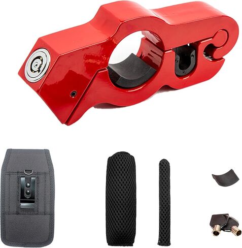 Motorcycle Lock Anti Theft, Heavy Duty Motorcycle Brake Throttle Grip Lock with Scratch Protective Sleeves, Motorcycle Accessories for Moped Dirt Bike Scooter and ATV in Saudi Arabia