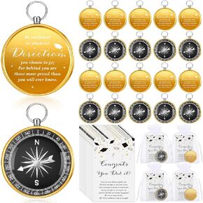 Graduation Gifts 2025 Include Pocket Compass Keychain Inspirational Key Chains You Did It Graduation Cards Organza Bags Class of 2025 Gift for Middle Senior School Students