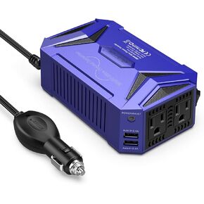 BESTEK 300Watt Pure Sine Wave Power Inverter Car Adapter DC 12V to AC 110V with 4.2A Dual Smart USB Ports