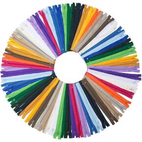 YAKA 60pcs 9 Inch Nylon Coil Zippers Sewing Zippers Bulk for Tailor Sewing Bags Garment Crafts DIY Accessories (20 Color) in Kuwait