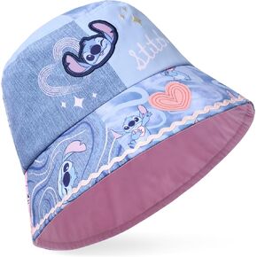 Disney Stitch Girls Bucket Hat, Sun Hat for Kids Beach Summer Vacation Essentials - Stitch Gifts for Girls
